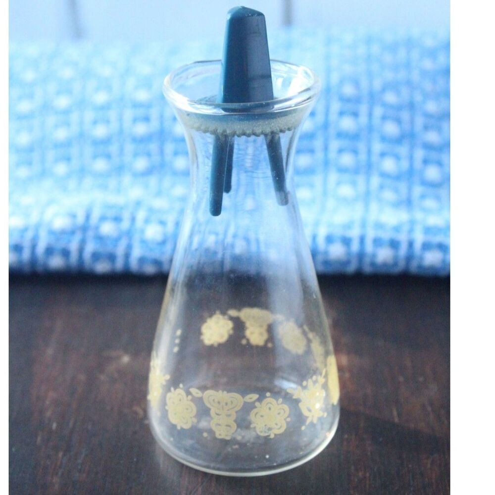 Vintage Pyrex Salt or Pepper Shaker: Butterfly Gold Pattern